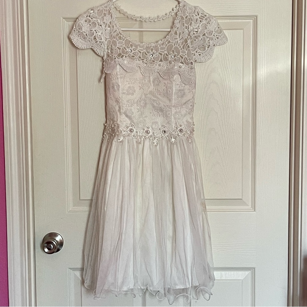 White Dress with pearls